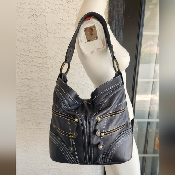 ISABELLA FIORE SUPER‎ SOFT LEATHER HOBO BIG BAG - Picture 1 of 12